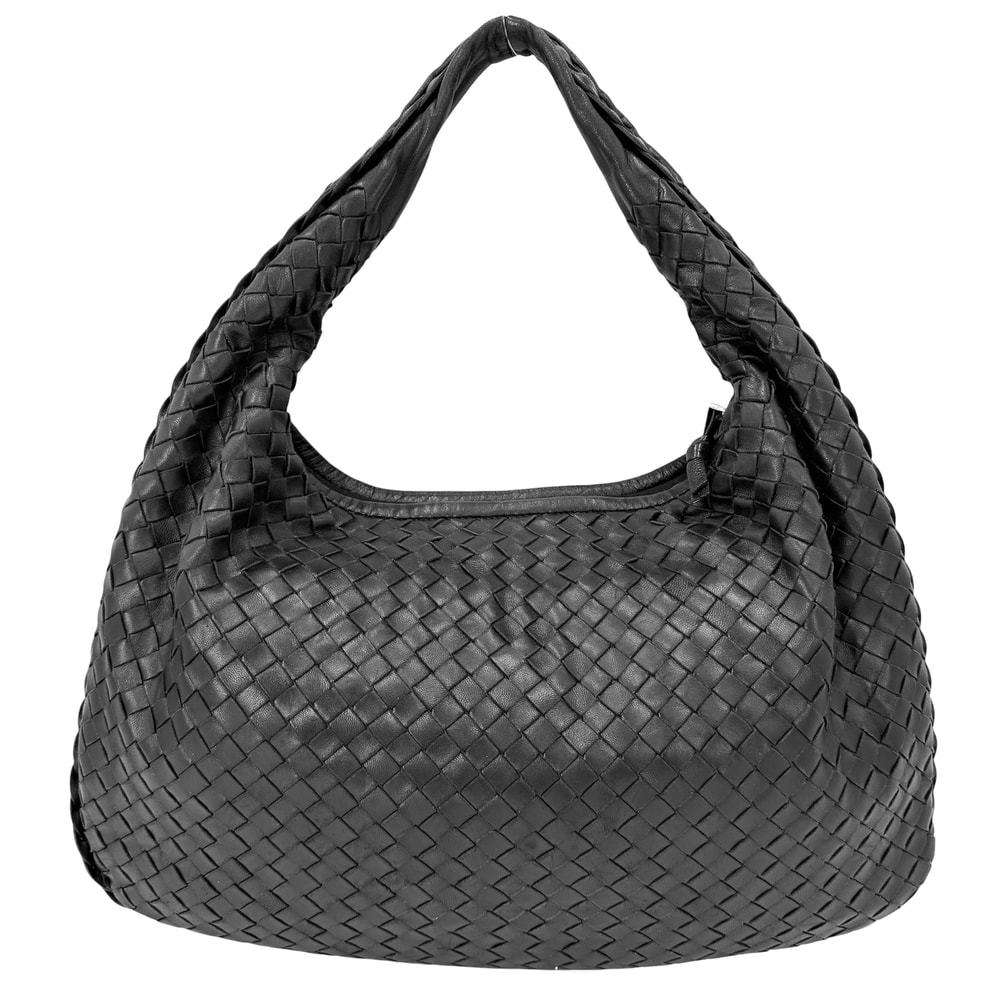 BOTTEGAVENETA ボッテガヴェネタ ハンドバッグ イントレチャート ワンハンドバッグ レザー    ブラック 黒 ゴールド金具 ユニセックス【中古品】