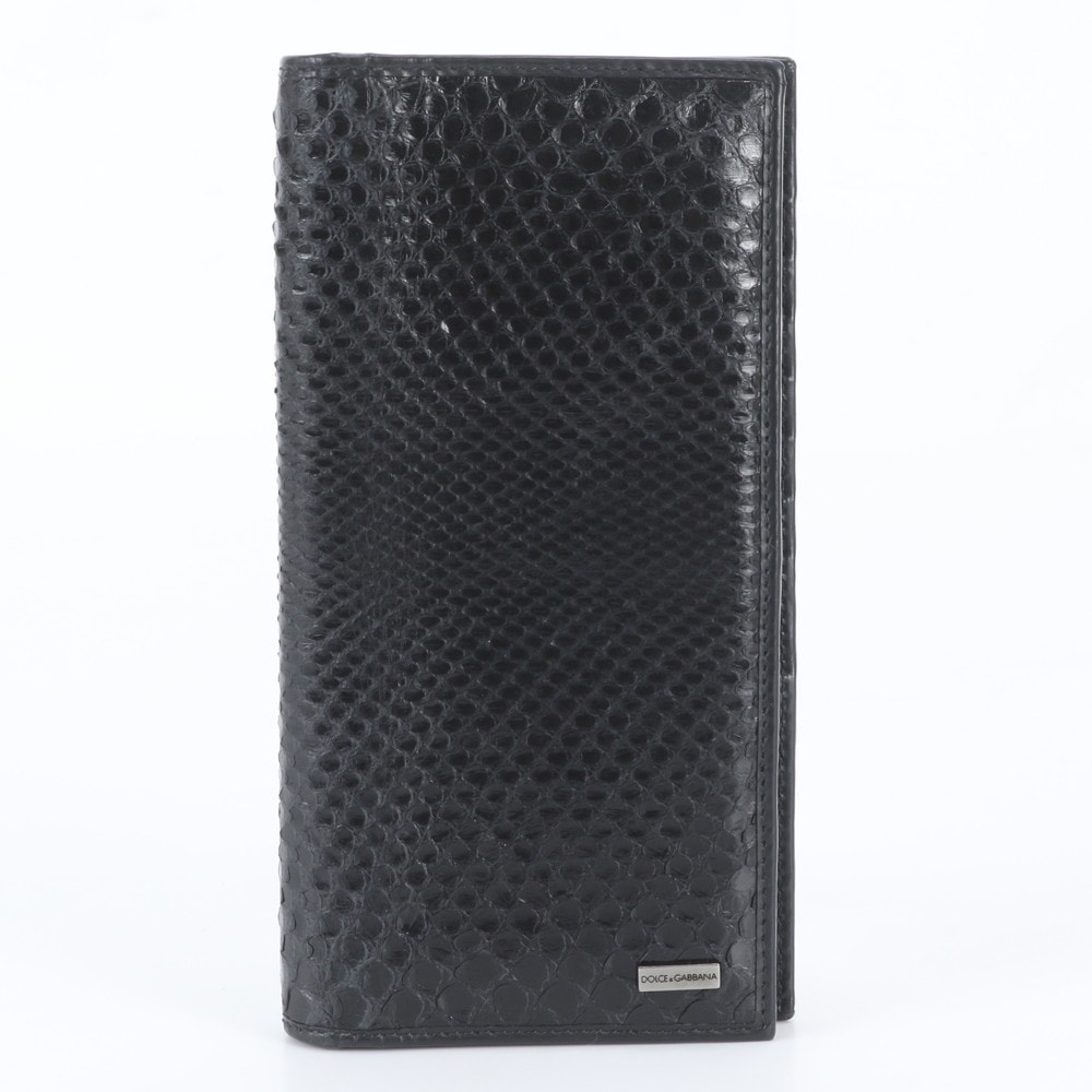 ■極美品 ドルチェアンドガッバーナ 長財布 パイソン レザー