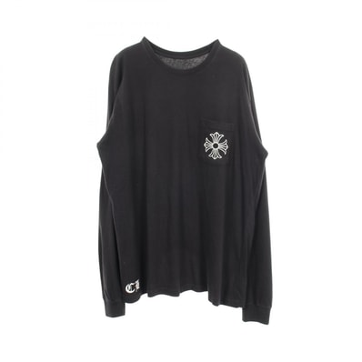 クロムハーツ CHROME HEARTS CHプラス バックプリント 長袖Tシャツ 衣料品 トップス コットン メンズ ブラック系 【中古】