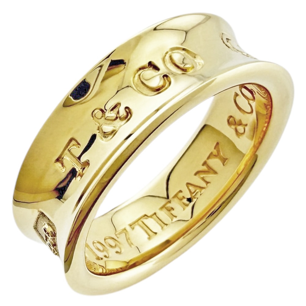 ティファニー 1837ナロー リング 指輪 10号 18金 K18イエローゴールド レディース TIFFANY&Co.  中古
