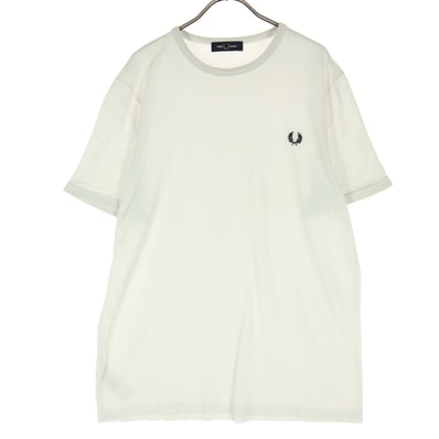 FRED PERRY フレッドペリー ワンポイントロゴ 半袖 Tシャツ L ホワイト