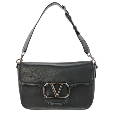【値下げ】 Valentino ヴァレンチノ Vロゴ オールタイム ショルダーバッグ YB0C80EMP ブラック レディース【中古】