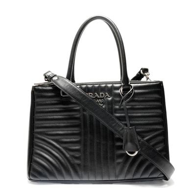 プラダ PRADA ダイヤグラム 2WAY レザー ショルダーバッグ【中古】