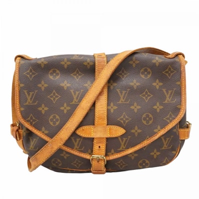 【6db1025】ルイヴィトン ショルダーバッグ モノグラム ソミュール30 M42256 ブラウン【中古】レディース