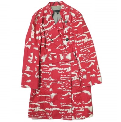 MARC BY MARC JACOBS マークバイマークジェイコブス コットンストレッチ スタンドカラートレンチコート 6793123808E XS レッド アウター g11986