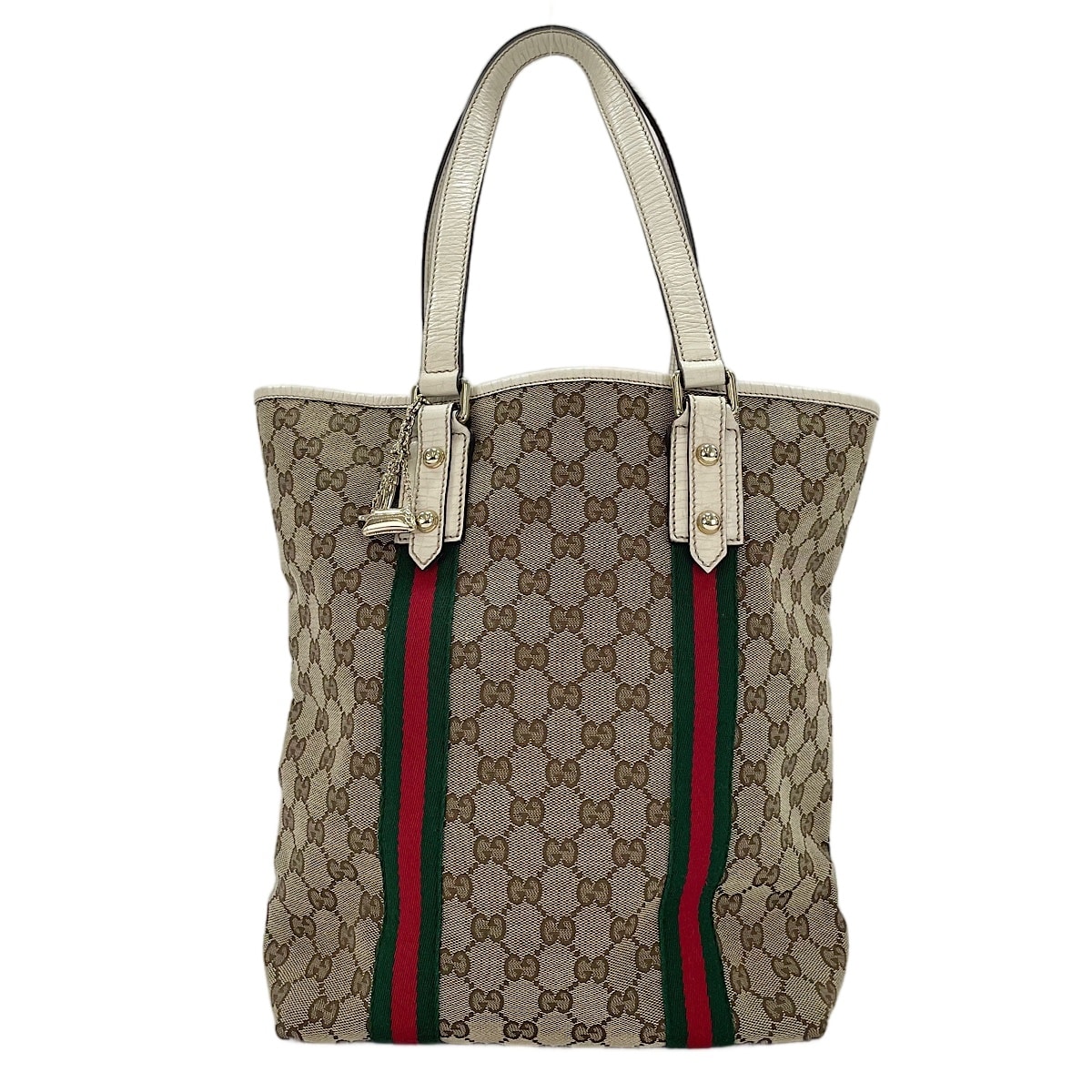 グッチ GUCCI GGキャンバス シェリーライン ハンドバッグ【中古】