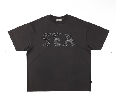 WIND AND SEA BLACK BANDANA LOGO T L