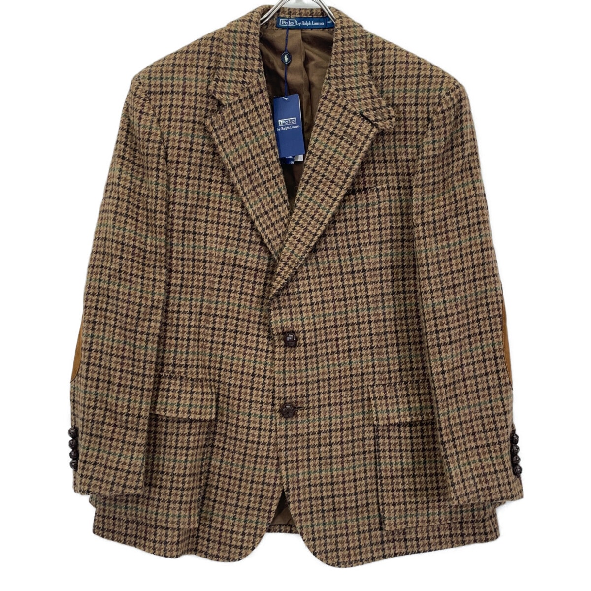 ポロ ラルフローレン ブラウン ウール ツイード ガンクラブチェック ジャケット 46R