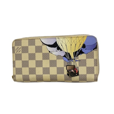 【6ke5282】ルイヴィトン 長財布 ダミエ・アズール ジッピーウォレット N63006 ホワイト【中古】レディース