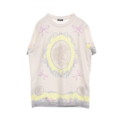 ヴェルサーチ VERSACE メデューサ 半袖Tシャツ 衣料品 トップス コットン レディース ベージュ系 / マルチカラー 【中古】