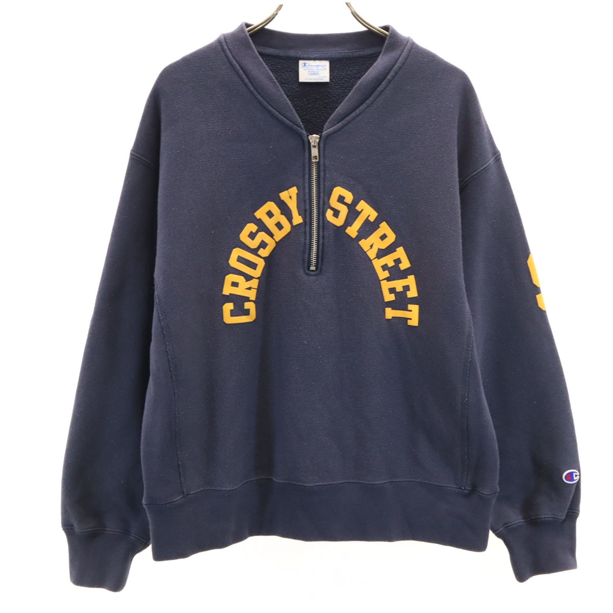 Champion products チャンピオンプロダクツ 長袖 リバースウィーブ ハーフジップ スウェット L ネイビー