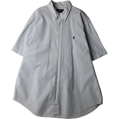 古着 ラルフローレン Ralph Lauren CLASSIC FIT 半袖 ボタンダウン チェックシャツ メンズXL相当/eaa640922