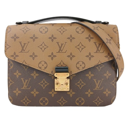 LOUIS VUITTON ルイ・ヴィトン ポシェット メティス MM モノグラム ショルダーバッグ ハンドバッグ M44876 モノグラムリバース ブラウン レディース【中古】