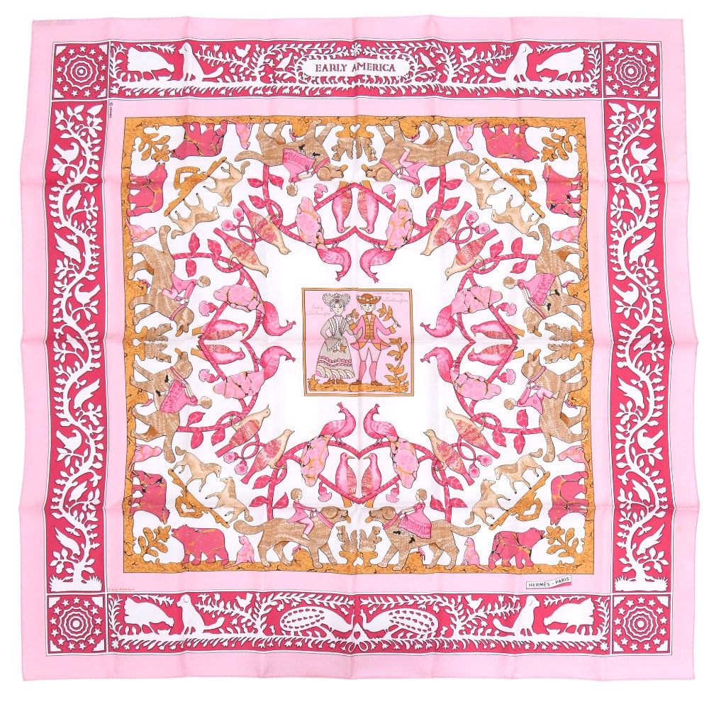 エルメス  カレ90 EARLY AMERICA 古き良きアメリカ