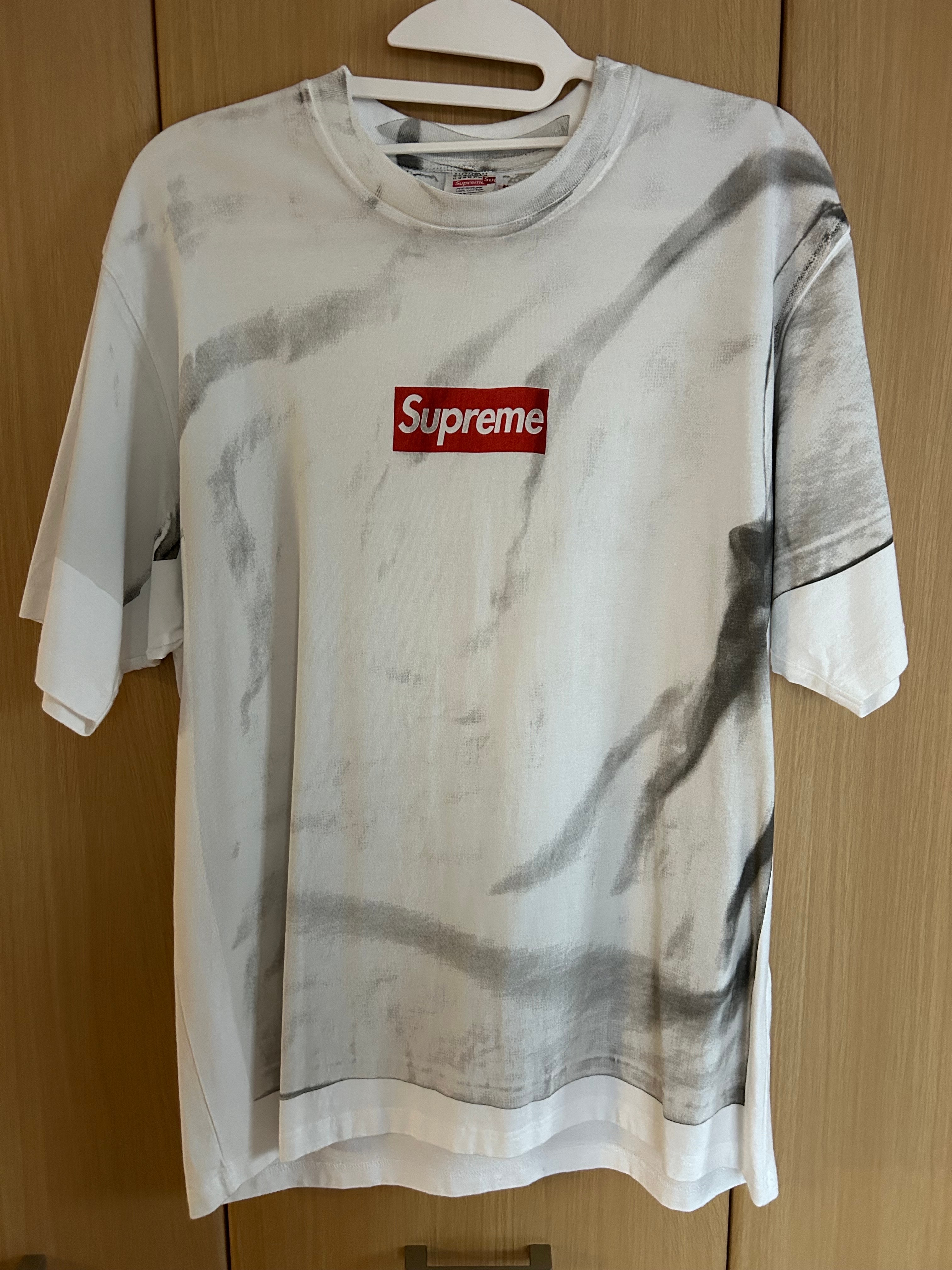 Supreme x MM6 Maison Margiela Box Logo Tee "White"