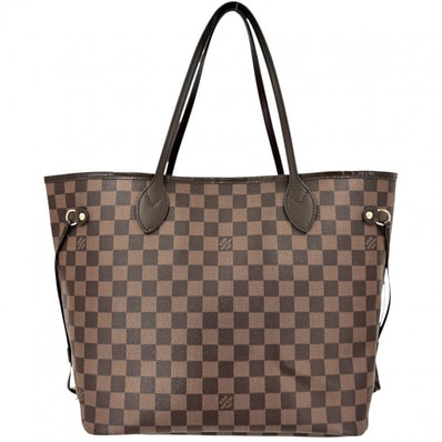 LOUIS VUITTON ルイヴィトン トートバッグ ネヴァーフルMM ハンドバッグ 肩掛け N40599 ダミエキャンバス ブラウン 茶 ゴールド金具 レディース【中古品】