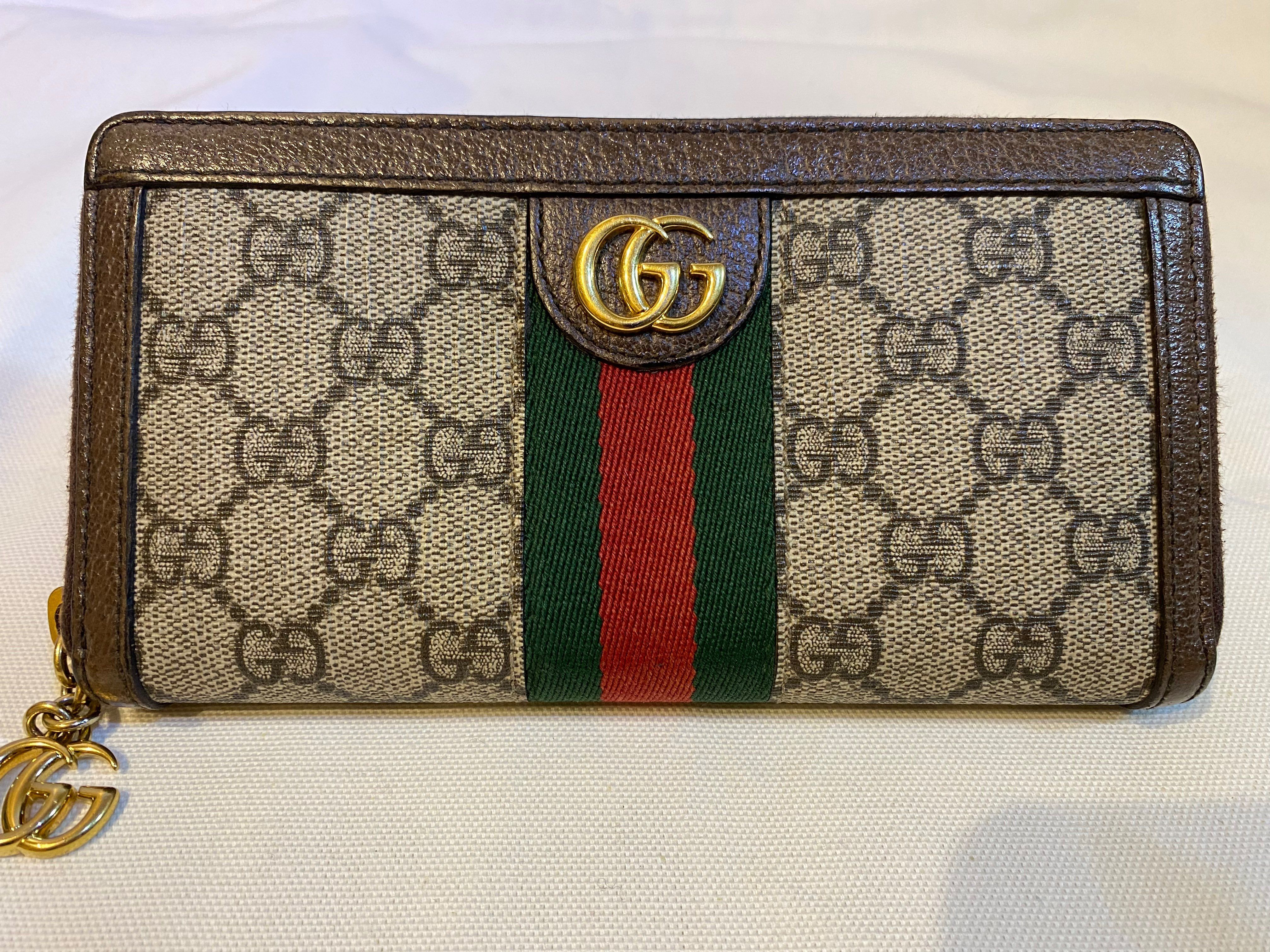 GUCCI Ophidia GG Zip Around Wallet