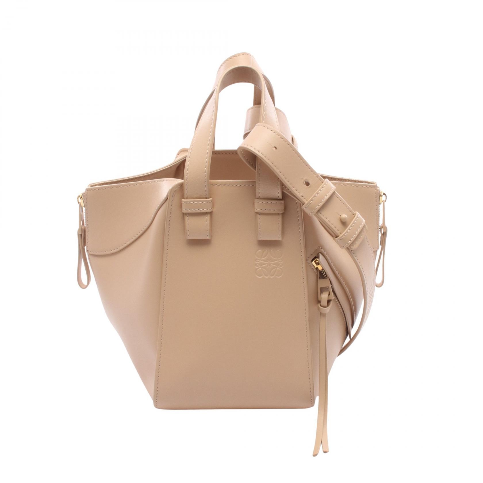 ロエベ LOEWE ハンモック バッグ コンパクト 2WAY ハンドバッグ バッグ レザー レディース ベージュ系 A538H13X10 【中古】