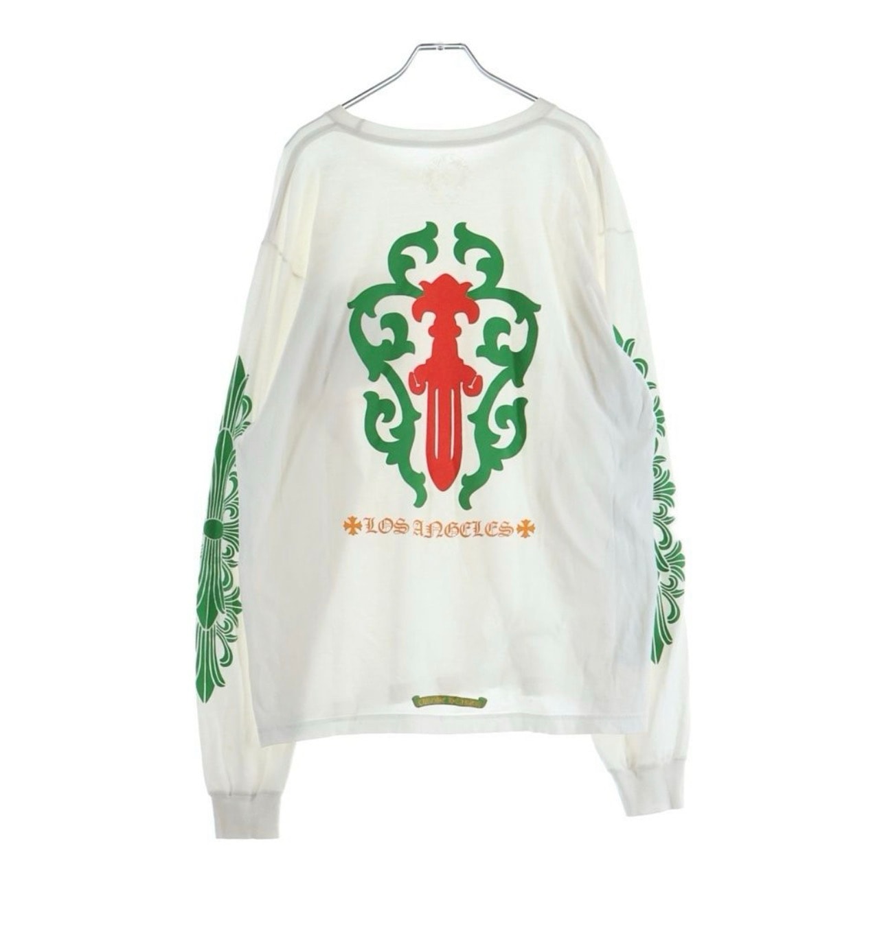 Chrome Hearts Los Angeles Exclusive Dagger Print L/S Cut Sewn "White/Green"