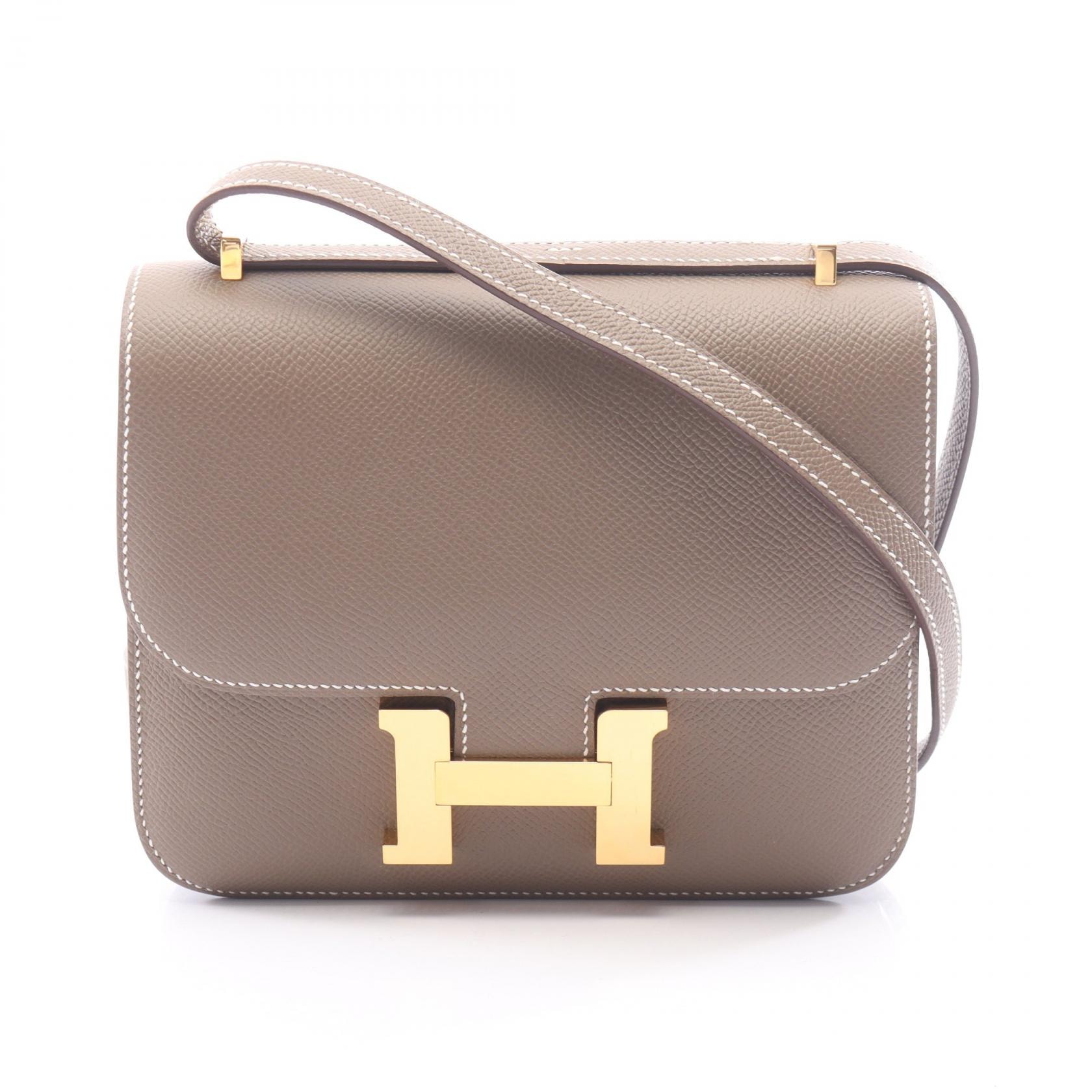 エルメス HERMES コンスタンス3 ミニ ショルダーバッグ バッグ レザー ヴォーエプソン ヴォーエプソン エトゥープ W刻印(2024年製造) レディース グレー系 【中古】
