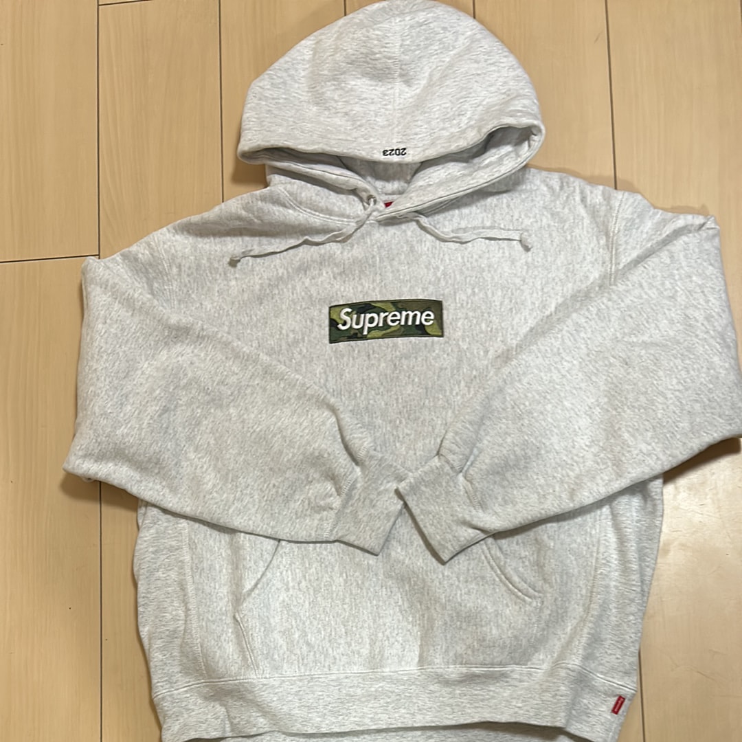 Supreme Box Logo Hooded Sweatshirt "Ash Grey" (23FW)