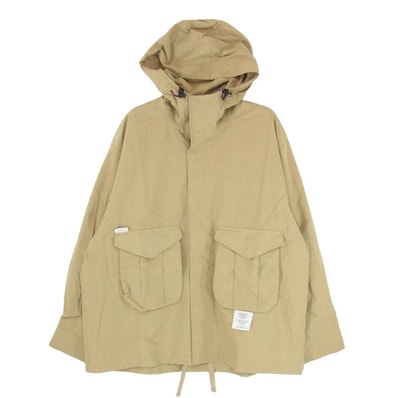 WTAPS ダブルタップス ジャケット 21AW 212GWDT-SHM02 LS / NYCO RIPSTOP リップストップ ミリタリー ブルゾン ジャケット ベージュ系 M【美品】【中古】