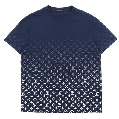 美品 ルイヴィトン 半袖Tシャツ モノグラムグラディエント ネイビー メンズ S