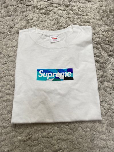 Supreme / Emilio Pucci® Box Logo Tee "White/Blue"