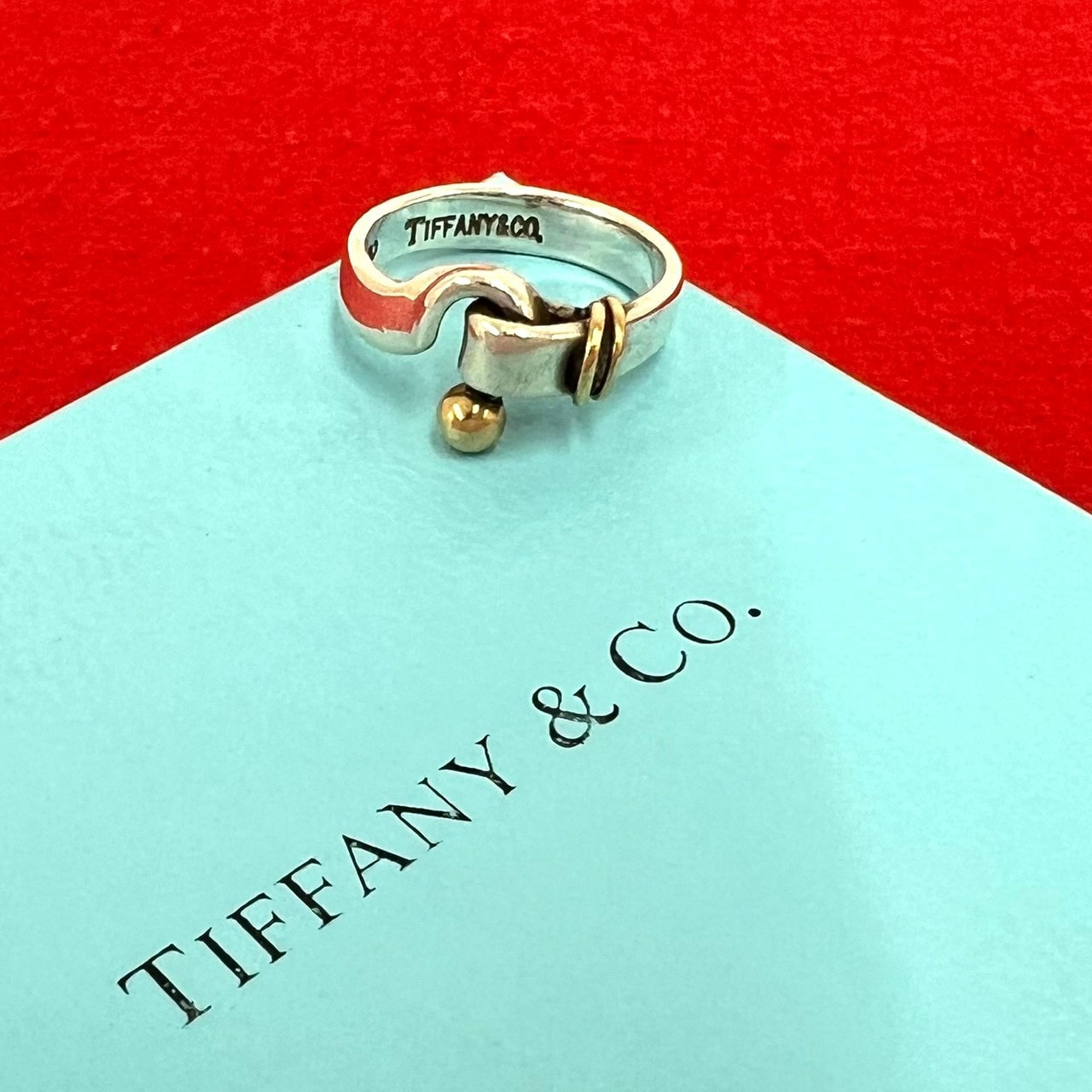 TIFFANY&Co. ティファニー フック&アイ ラブノット リング シルバー925 K18イエローゴールド リング・指輪 12号 シルバー
23046