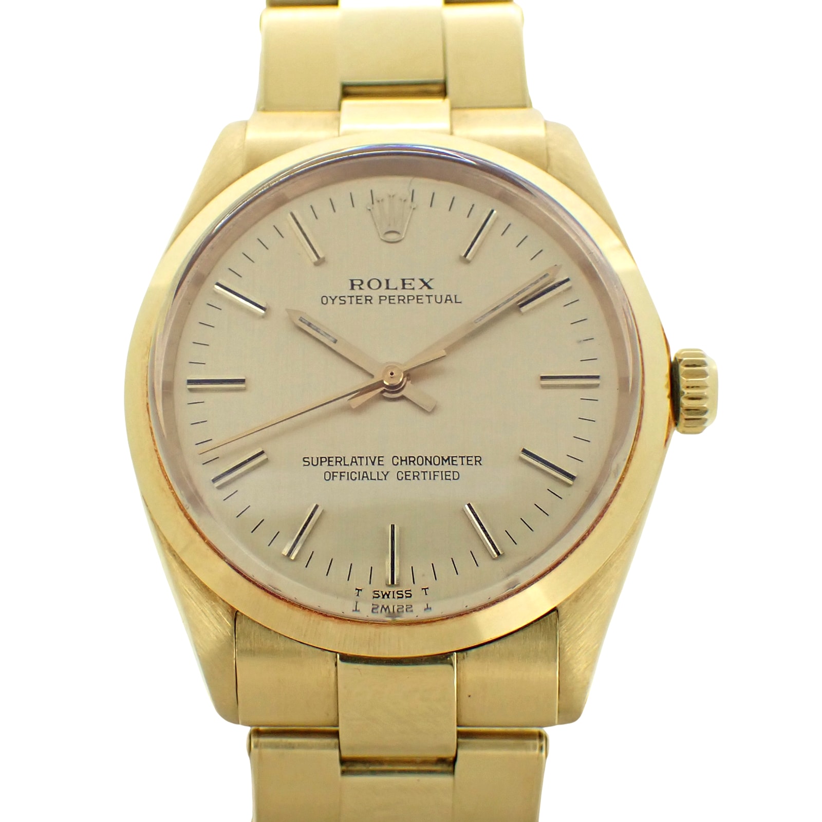 K18YG ROLEX ロレックス オイスターパーペチュアル 1002 ヴィンテージ 1966年 メンズ 腕時計