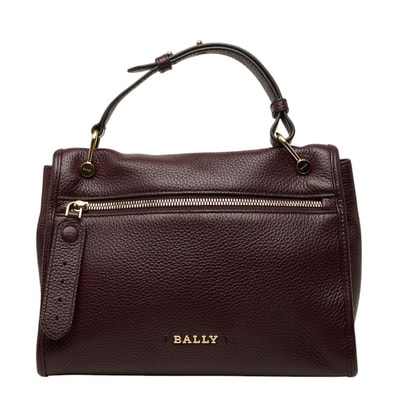 バリー ブルーム ホーボー ハンドバッグ バックパック リュック 2WAY ボルドー系 レザー レディース BALLY 中古