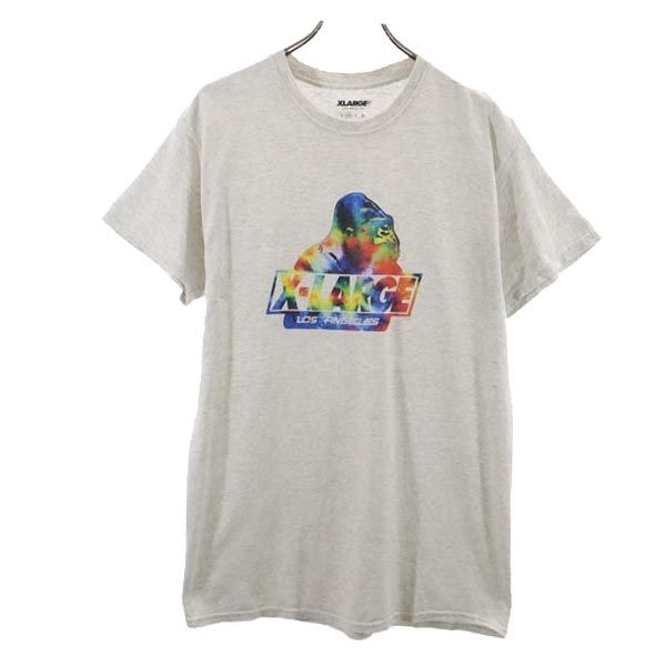 XLARGE エクストララージ プリント 半袖 Tシャツ M グレー系