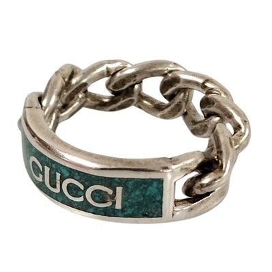 GUCCI グッチ ロゴ ID リング 指輪 Ag925 50975