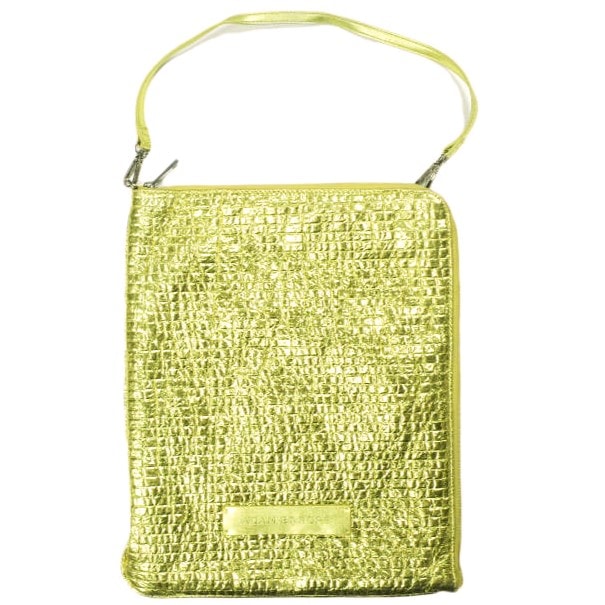 ADAM ET ROPE アダムエロペ 24AW サステナブル メタリック2WAYタブレットケース GAX24070 イエローゴールド トートバッグ カバン g24582