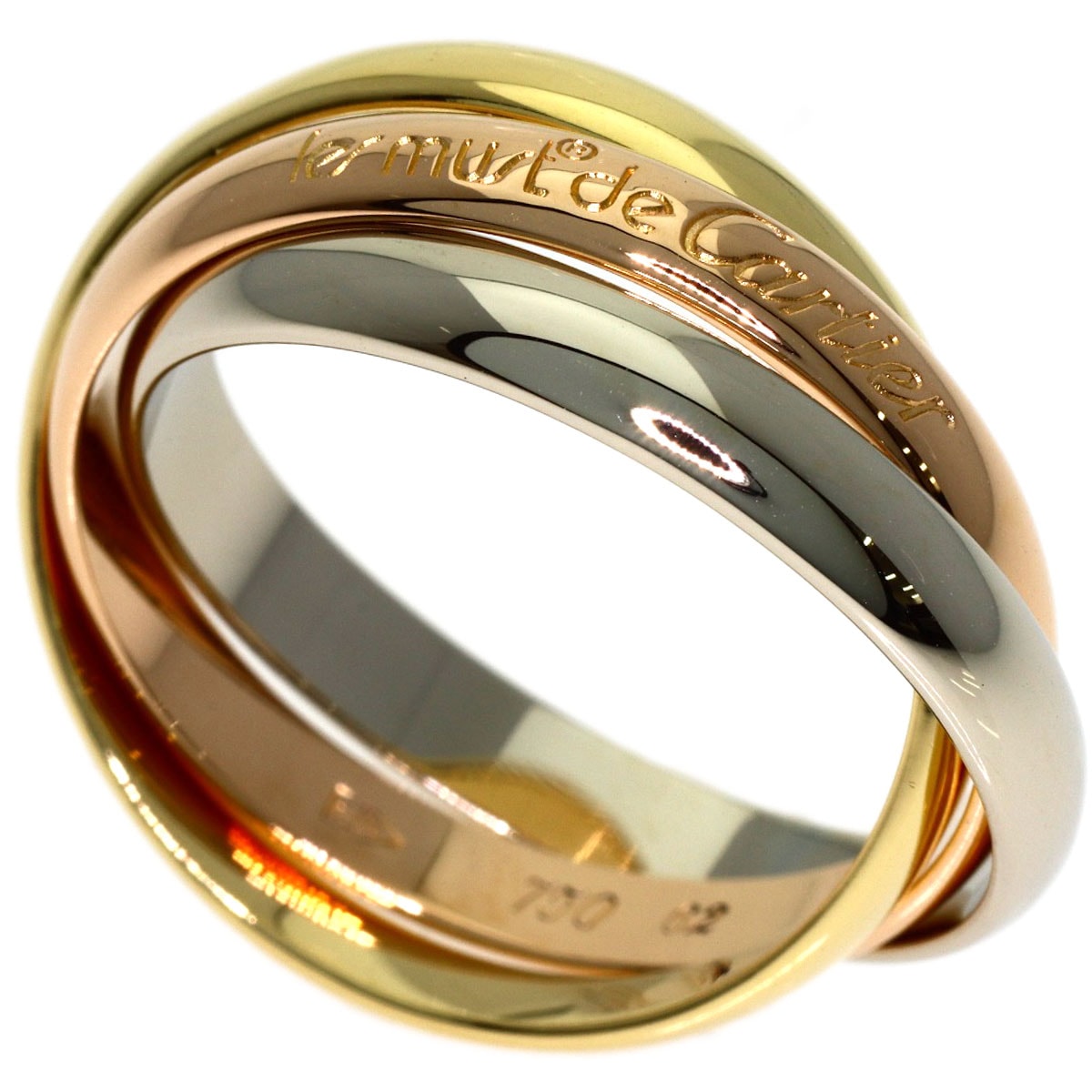 CARTIER カルティエ トリニティ #62 リング・指輪 K18YG K18WG K18PG レディース [中古]