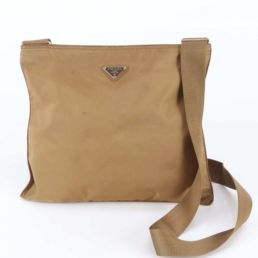 ■極美品 プラダ テスート ナイロントライアングルロゴショルダーバッグ