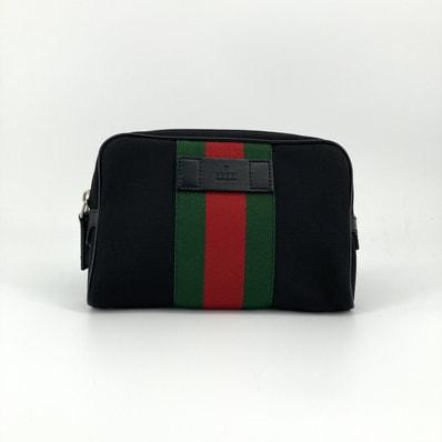GUCCI(グッチ) ウェブストライプ テクノキャンバス レザーロゴ 630919 ボディバッグ ブラック