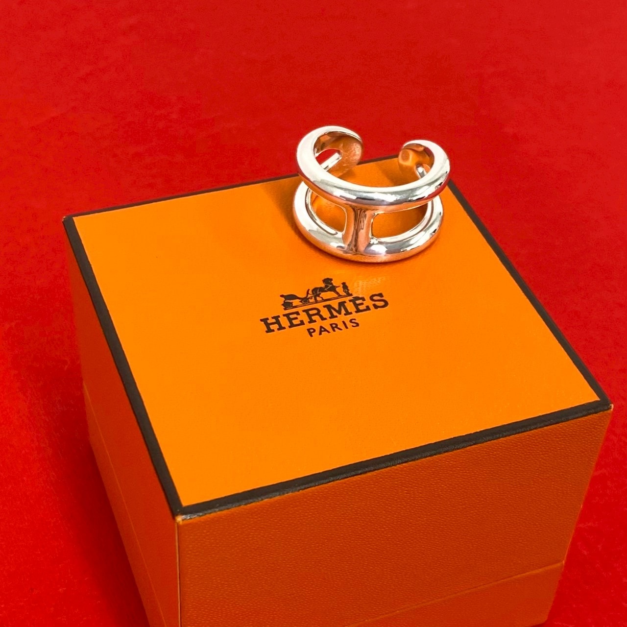 HERMES エルメス オスモズ PM リング シルバー925 リング・指輪 19号 シルバー
 38315