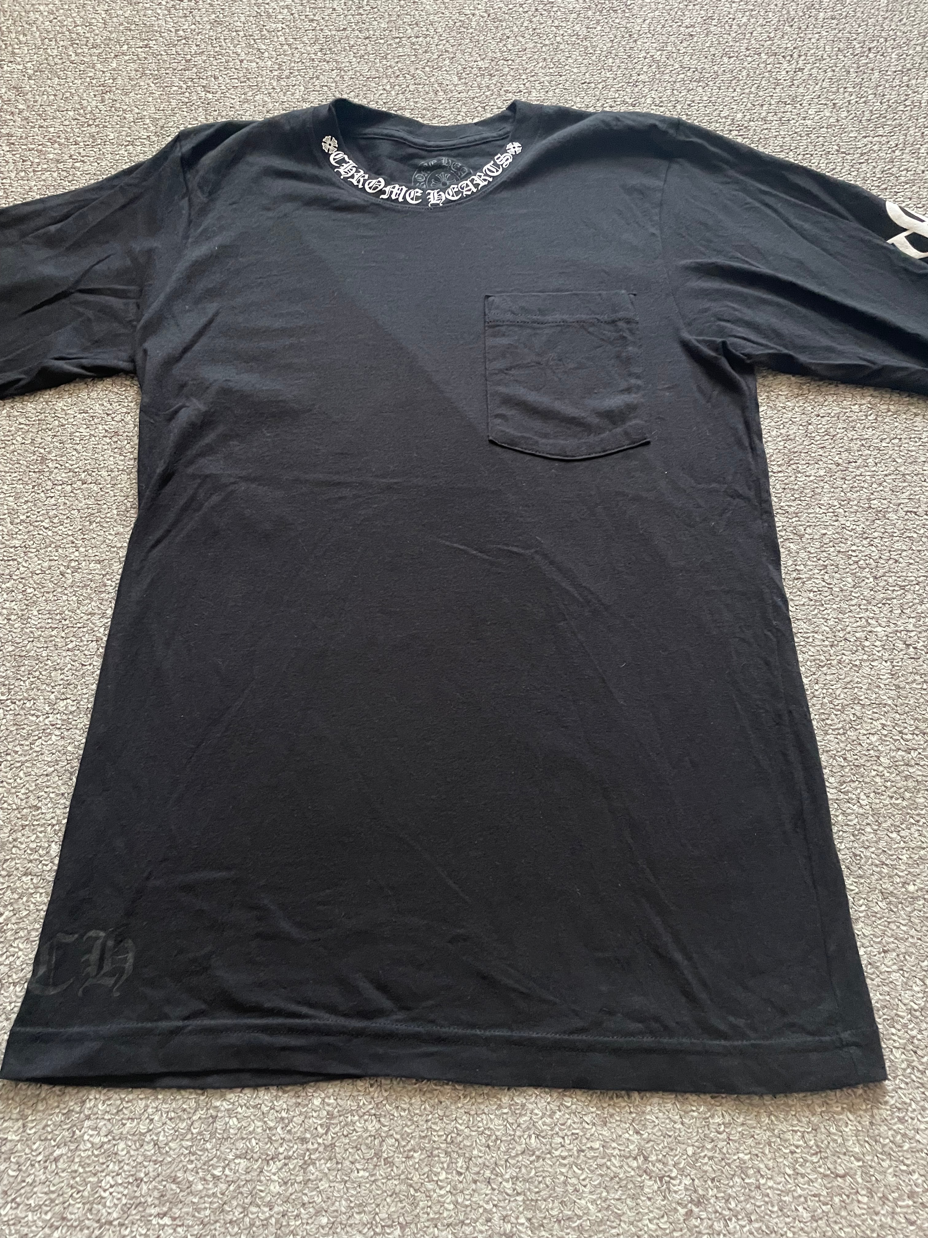 Chrome Hearts Neck Logo Pocket L/S Tee "Black"