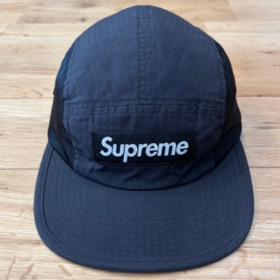 Supreme Waxed Ripstop Camp Cap "Black"