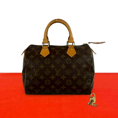 LOUIS VUITTON ルイヴィトン スピーディ 25 モノグラム PVC レザー ハンドバッグ ブラウン
28674