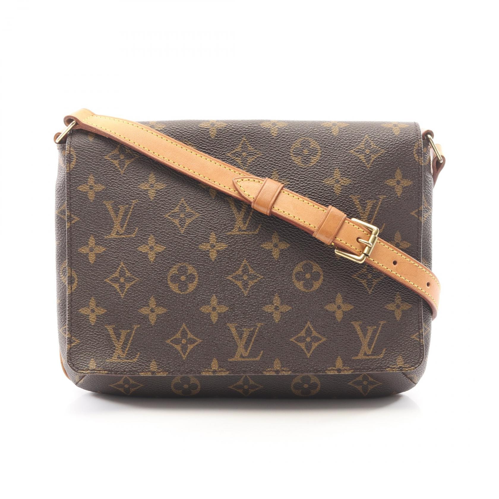 ルイ・ヴィトン LOUIS VUITTON ミュゼットタンゴ ショートストラップ モノグラム ショルダーバッグ バッグ PVCコーティングキャンバス レザー モノグラム レディース ブラウン系 M51257 【中古】