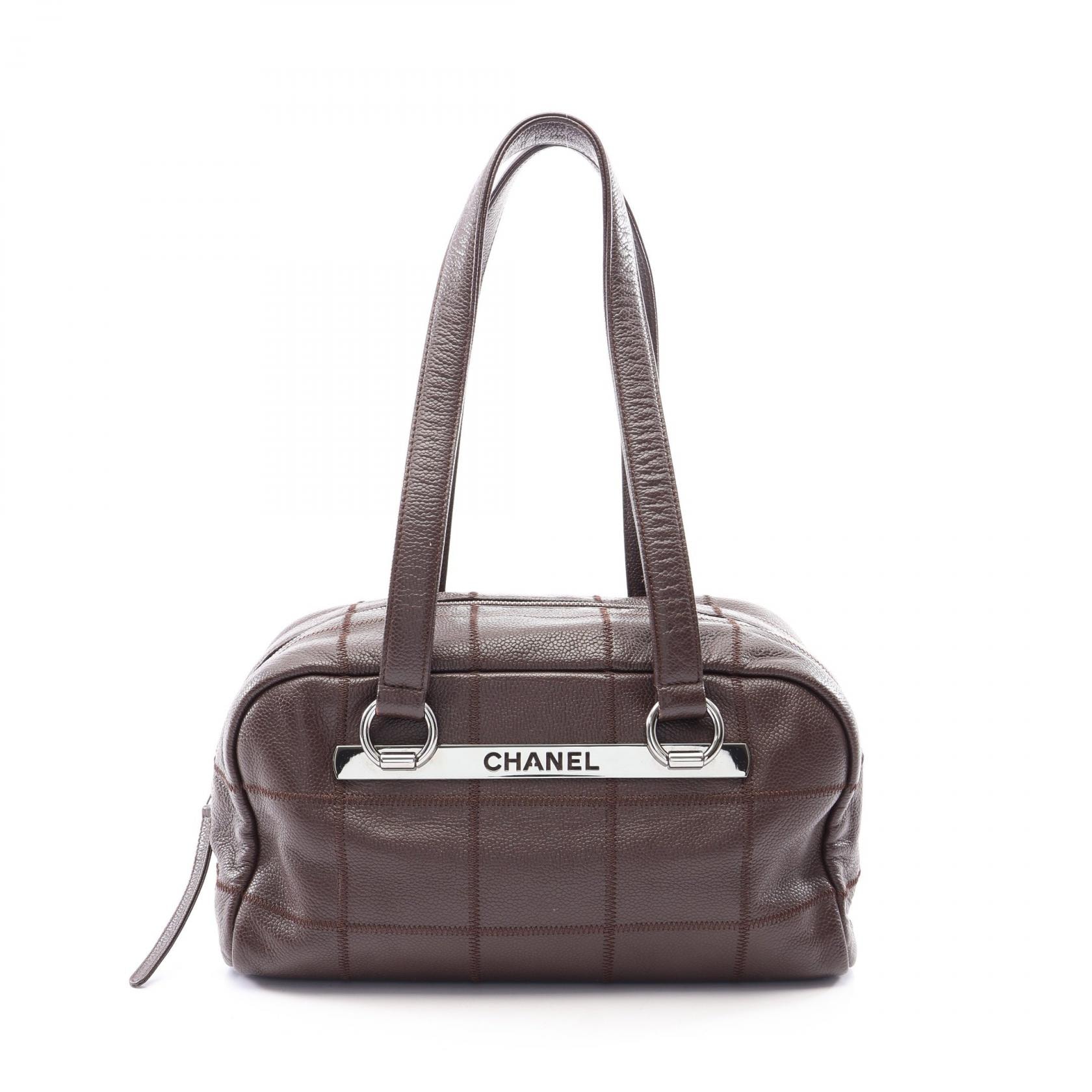 シャネル CHANEL チョコバー ショルダーバッグ バッグ キャビアスキン(グレインドカーフ) レディース ブラウン系 A26135 【中古】