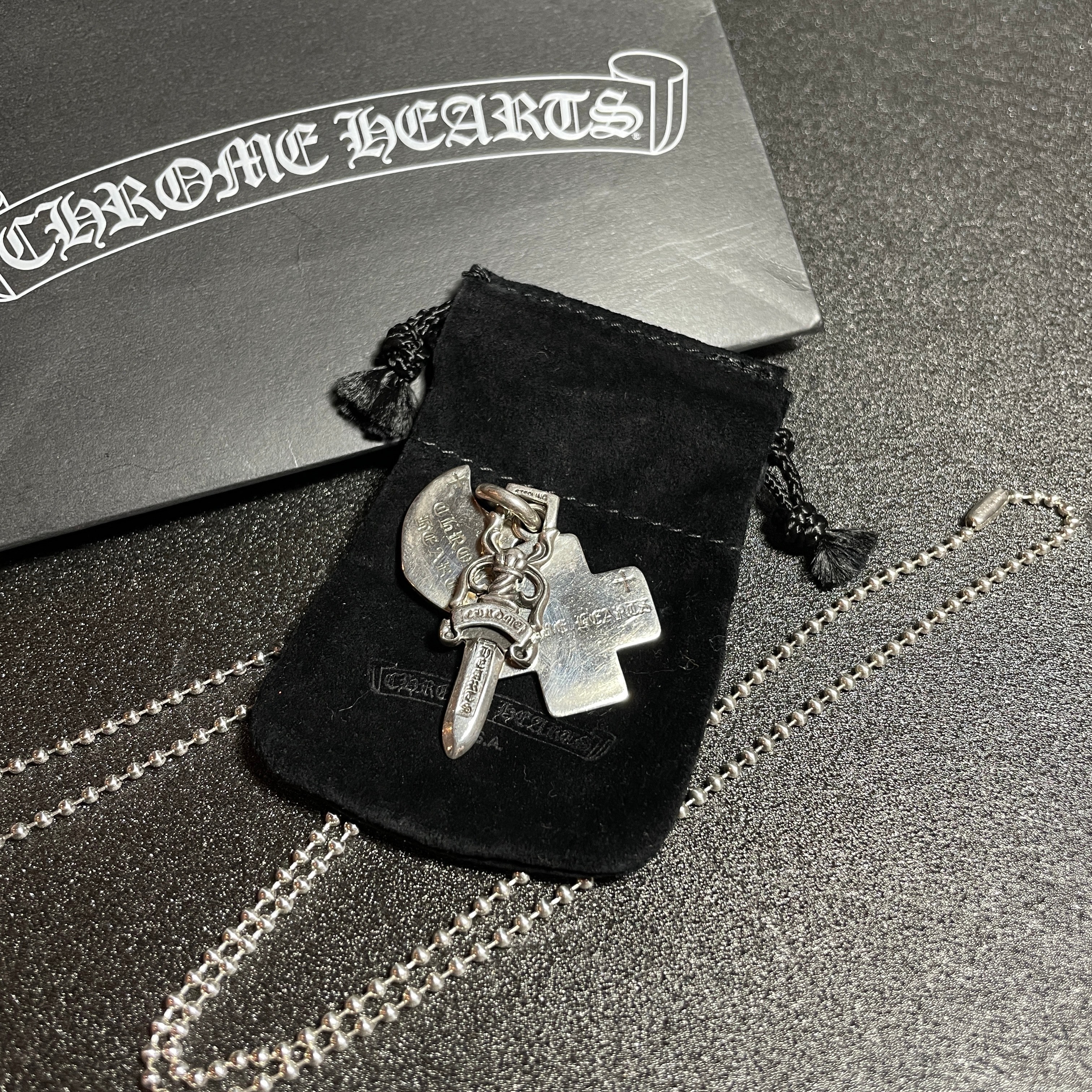クロムハーツ スリートリンケッツ ネックレス ペンダント シルバー アクセサリー