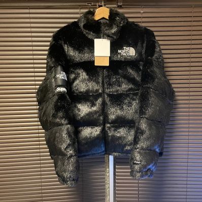 Supreme x The North Face Faux Fur Nuptse Jacket "Black"