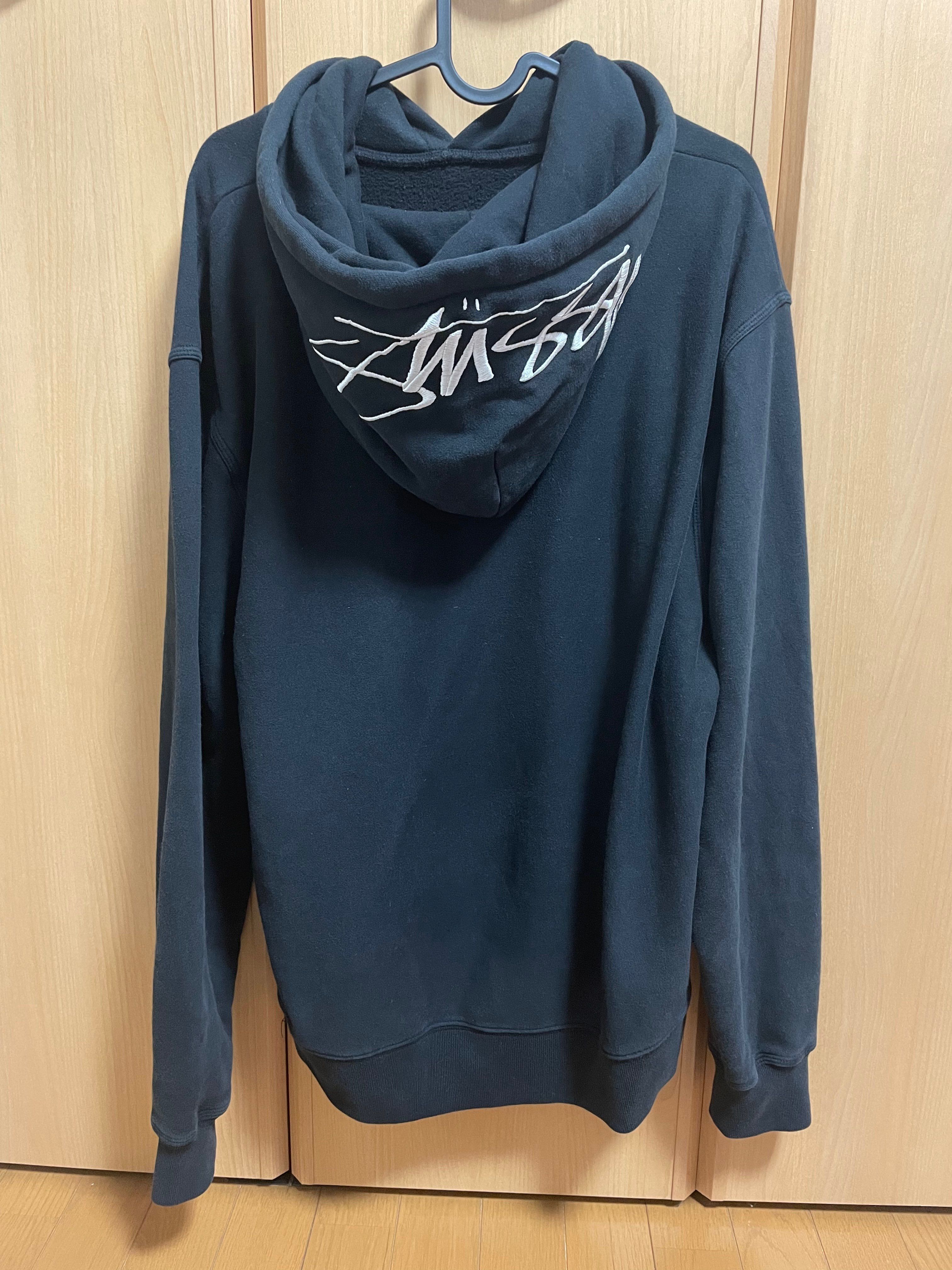 Stussy BACK HOOD EMBROIDERED HOODIE "Black"