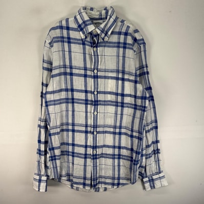 古着 ブルックスブラザーズ Brooks Brothers 長袖シャツ ボタンダウン 胸ポケット REGENT S ブルー系 チェック メンズ