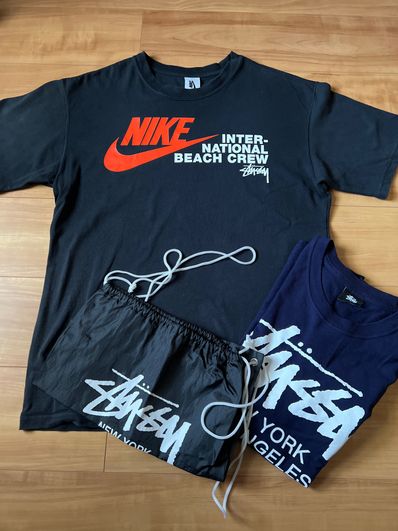 Nike x Stussy International Beach Crew T-Shirt "Black"