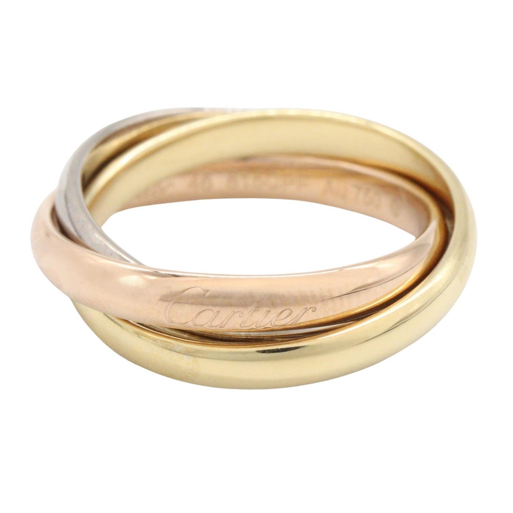 カルティエ CARTIER トリニティリング SM リング・指輪 ジュエリー K18(イエローゴールド) K18WG(ホワイトゴールド) K18PG(ピンクゴールド) レディース ゴールド系 / シルバー系 【中古】