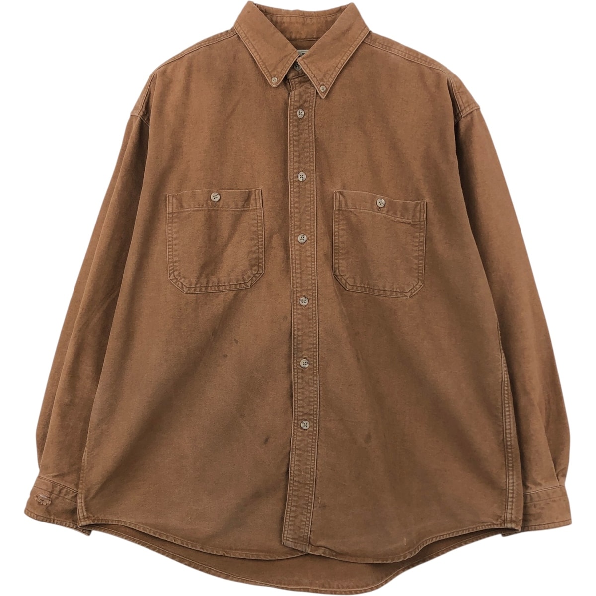 古着 80~90年代 エルエルビーン L.L.Bean 長袖 シャモアクロスシャツ USA製 メンズL相当 ヴィンテージ/eaa646893
